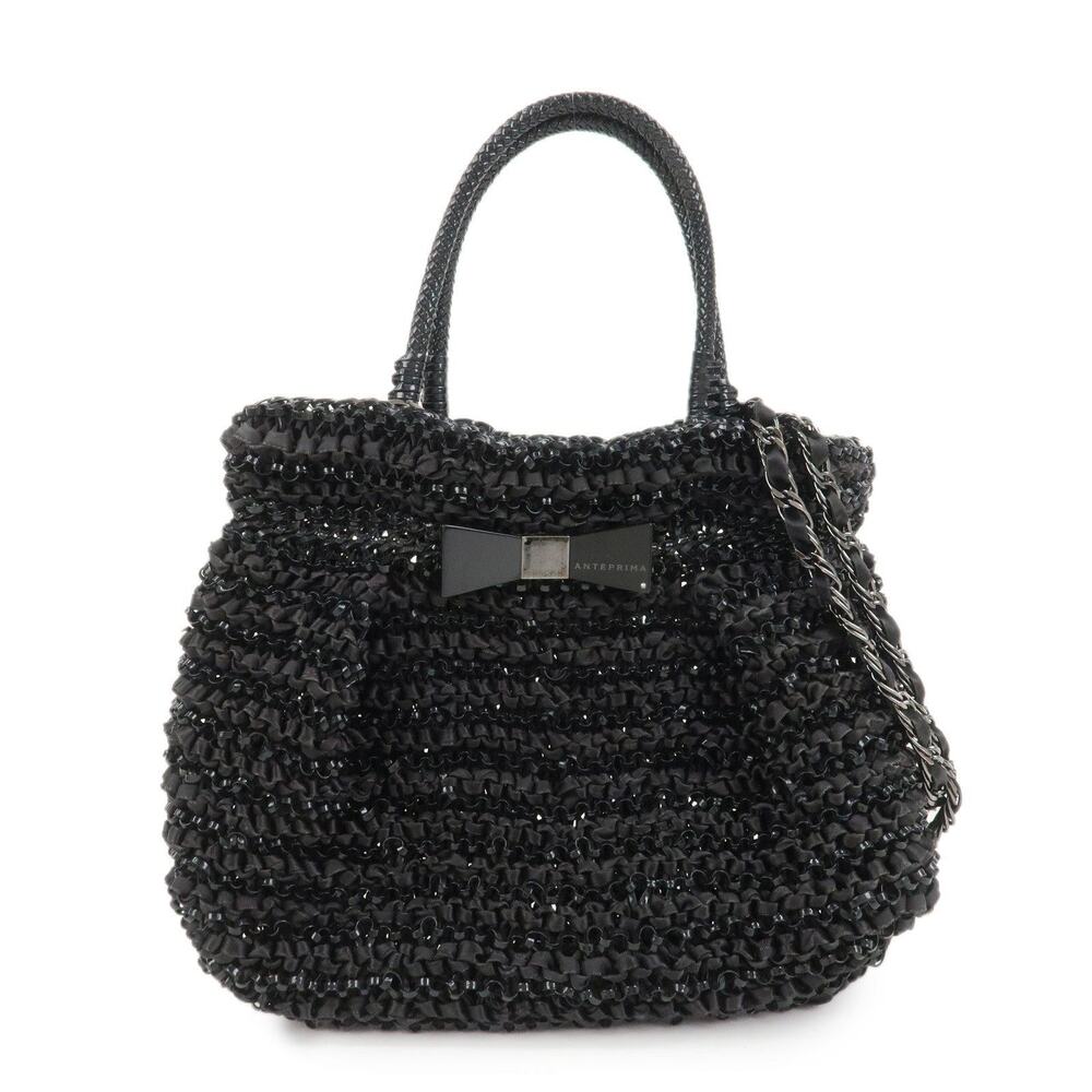 Anteprima Vinyl Wire Bag Black Handbag